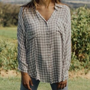 lightweight neuflora gingham button down madison shirt